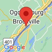 Map of Brockville, ON CA